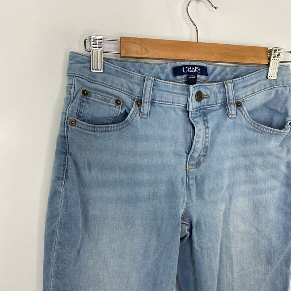 Chaps Denim Light Wash Blue Denim Cotton Blend Skinny Jeans Women's Size 4 - Picture 5 of 10